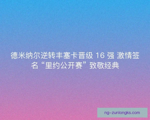 德米纳尔逆转丰塞卡晋级 16 强 激情签名 “里约公开赛” 致敬经典