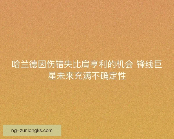 哈兰德因伤错失比肩亨利的机会 锋线巨星未来充满不确定性